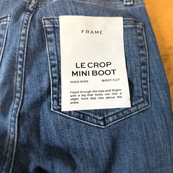 NWT Frame Le Crop Mini Boot High Rise Jeans Size 25 Boot Cut - Picture 5 of 5